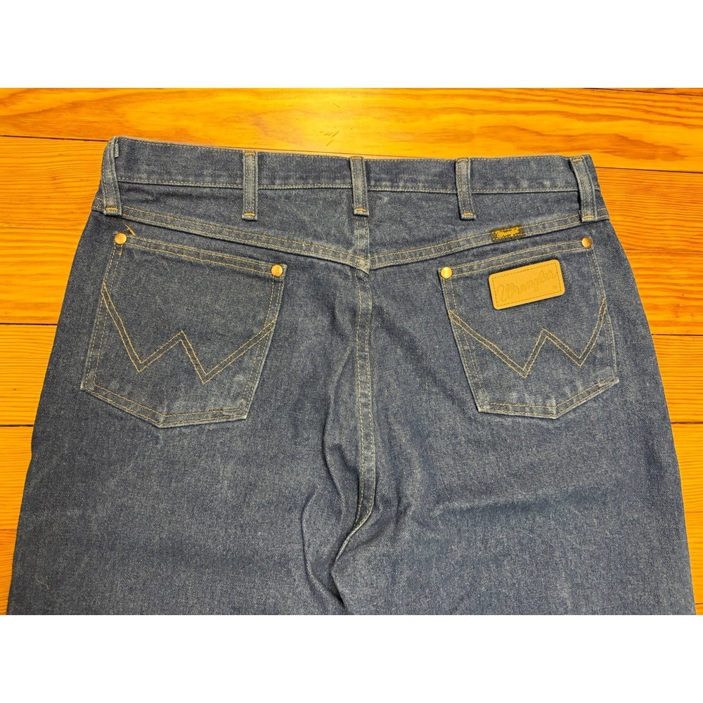 Wrangler 13MWZ Cowboy Cut Jeans Mens 36x38 Blue Denim Straight Leg Western - Picture 9 of 11